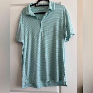 J. Crew Light Blue Striped Polo Shirt